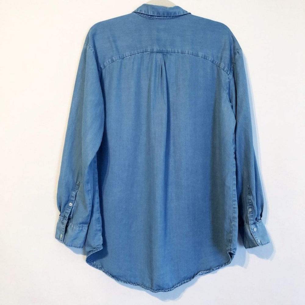 A New Day Chambray Button Down Shirt Blue XXL 2X - Picture 6 of 10